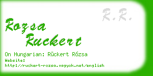 rozsa ruckert business card
